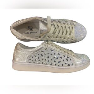 Lady Couture Gold Metallic Paris Sneaker